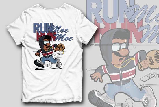 I will design custom cartoon character t shirt for you