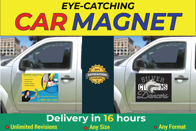 I will design eye catchy car magnet sign for any business