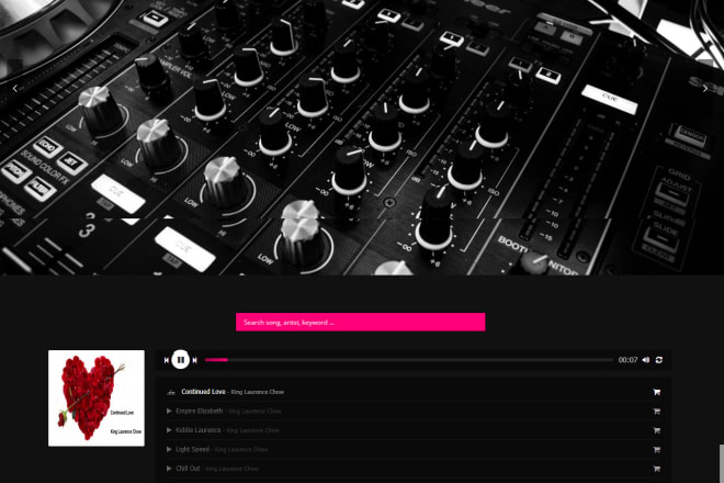 I will design good looking music website