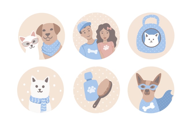 I will design icons, line art, stickers for your website or app