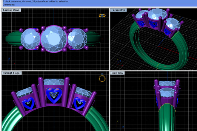 I will design italian 3d rings