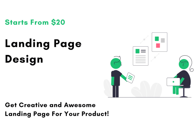 I will design landing page using page builder as your reference