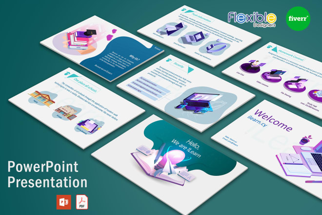 I will design minimal business powerpoint deck