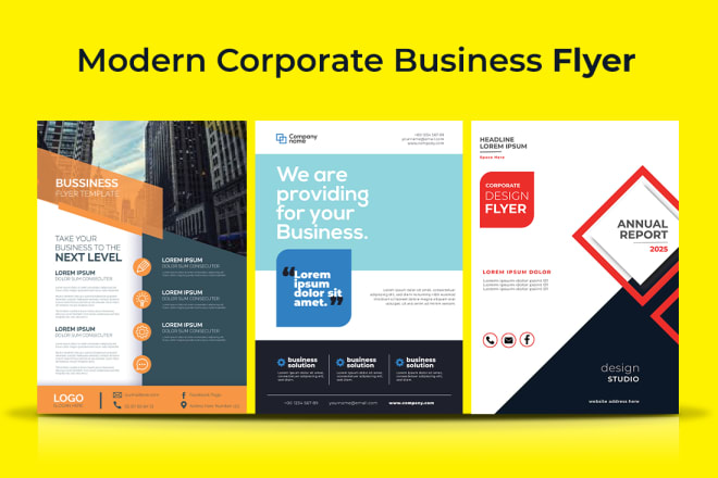 I will design minimalist corporate business flyer