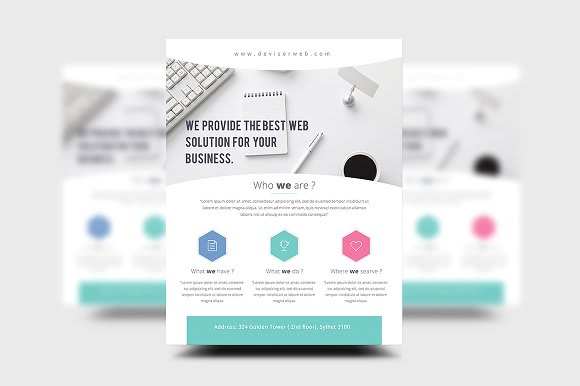 I will design minimalist flyers, brochures, invitations