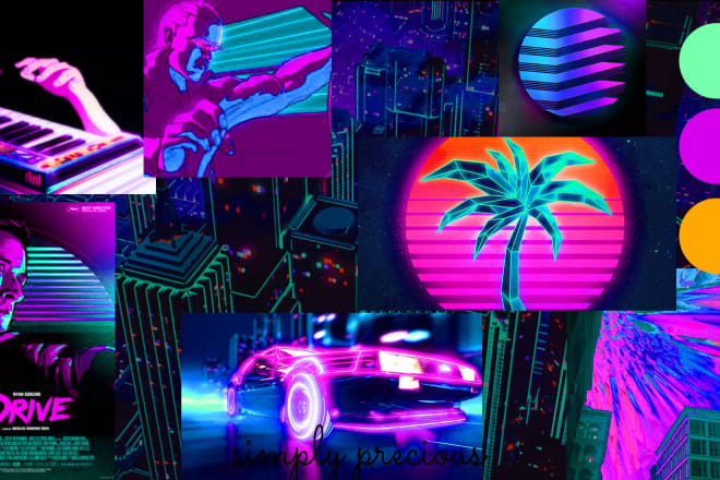 I will design mixtape cover neon album cover synthwave cd cover