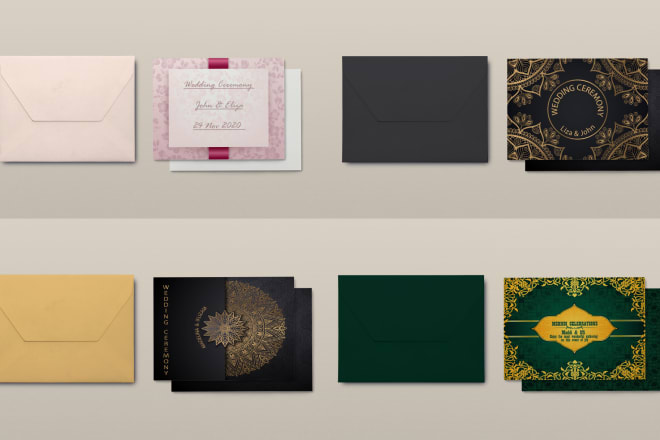 I will design modern wedding, invitation and greeting cards