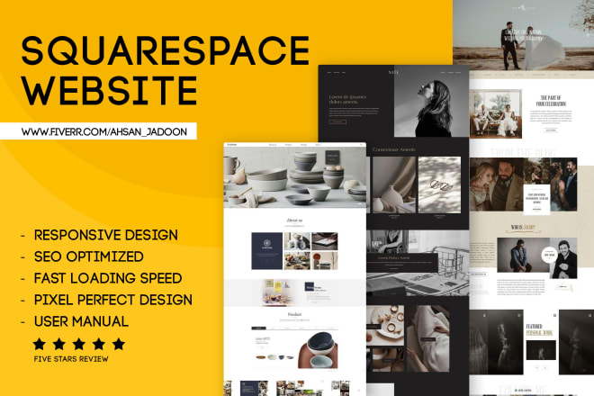 I will design or redesign squarespace website
