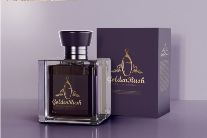 I will design perfume box design with custom bottle mockup
