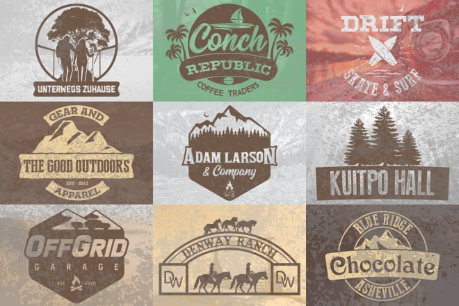 I will design premium vintage retro logo