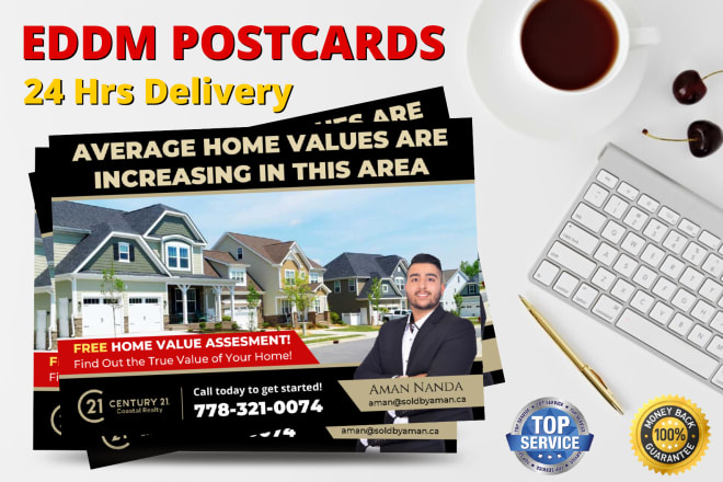 I will design professional eddm postcard for you