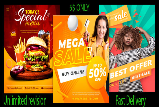 I will design promotional newspaper ad, magazine ad, food flyer or any poster