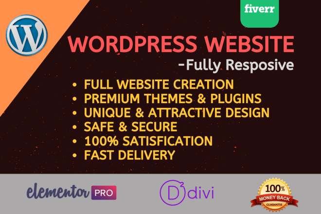 I will design, redesign, fix, customize, rebuild wordpress website