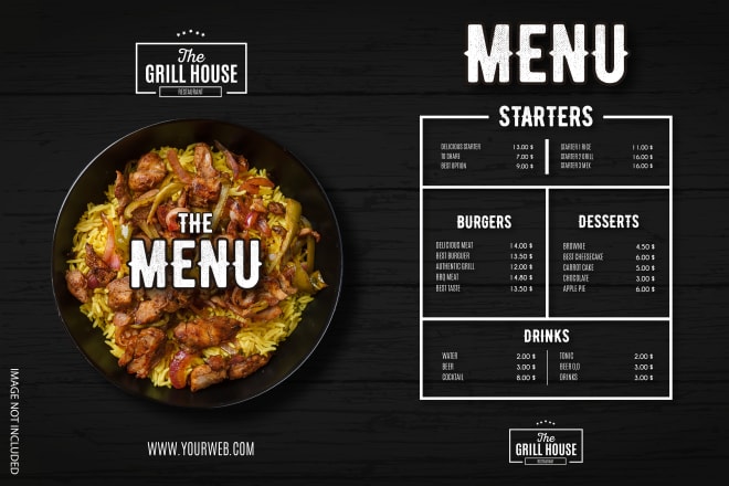 I will design restaurant menu, food menu, service menu