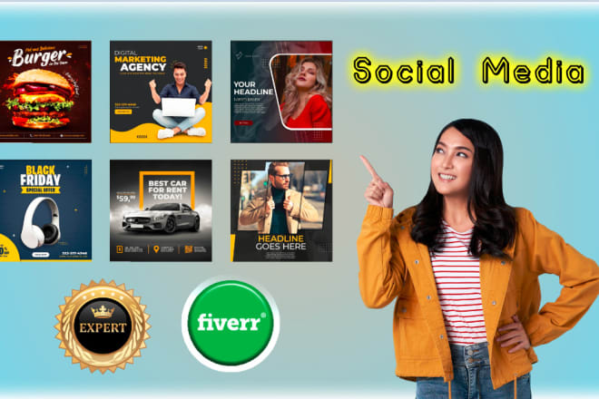 I will design social media poster, banner, marketing ad