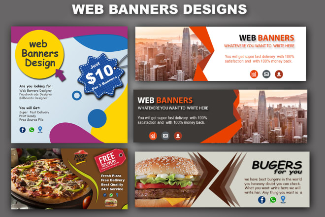 I will design static web banner, social media ads or posts, billboards
