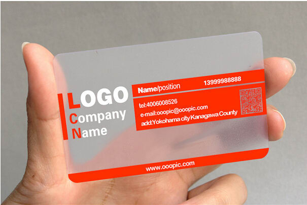 I will design stylish transparent plastic business cards