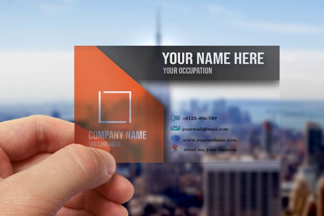 I will design transparent plastic business card