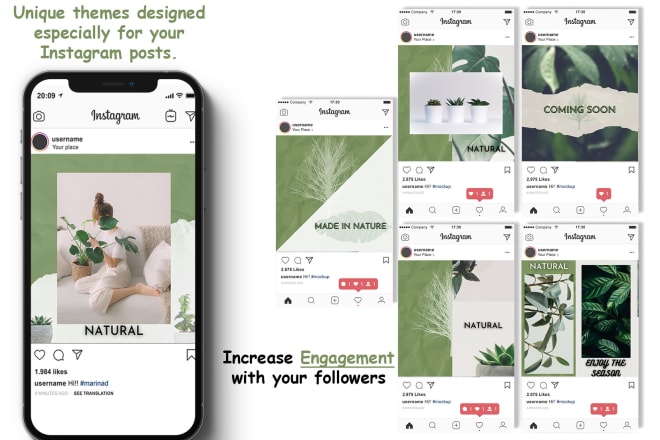 I will design unique instagram posts and stories for your business on photoshop