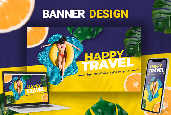 I will design web banner, ads, cover, post in 4 hours