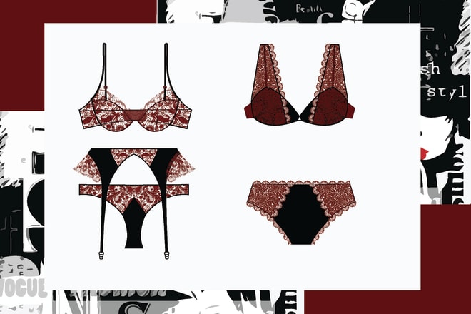 I will design your lingerie and underwear