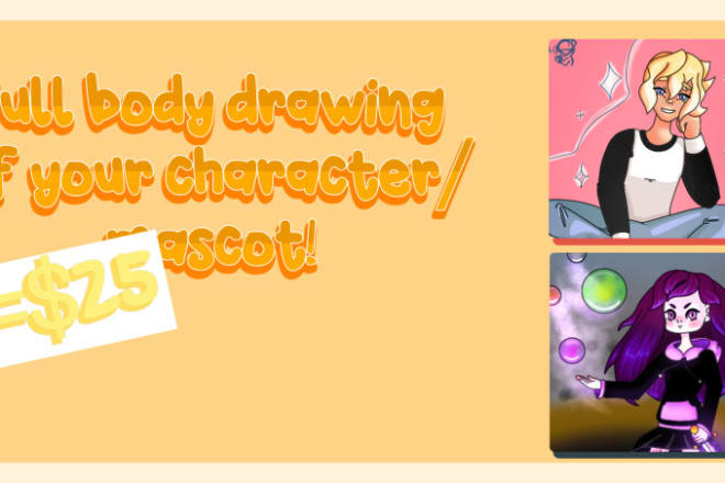 I will design your mascot or character