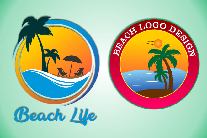 I will design your summer holidays and beach enjoying logo