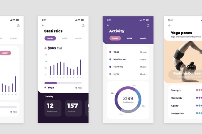I will develop a fitness app,trainer app or workout app like health app