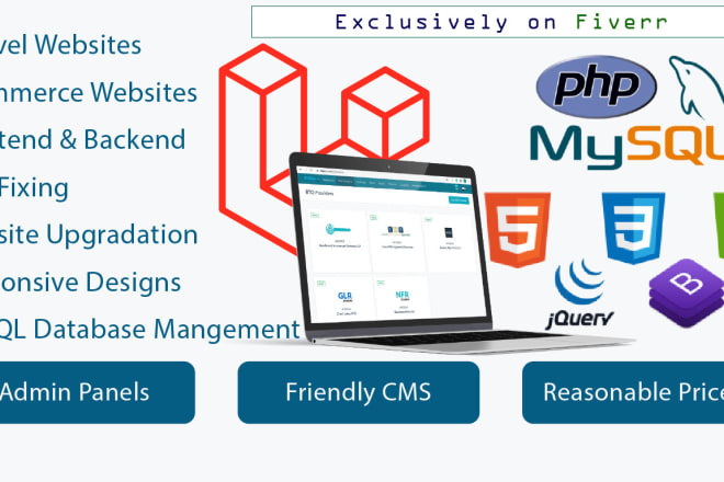 I will develop, fix bugs and upgrade laravel websites
