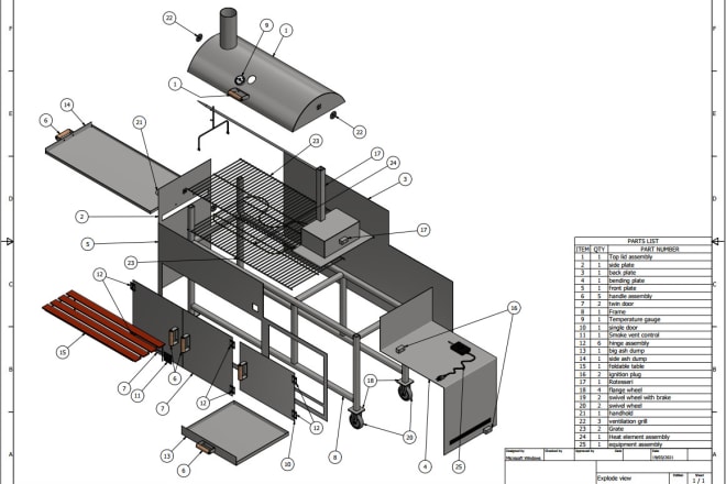 I will do 3d model, 2d drawing, 3d printing, rendering