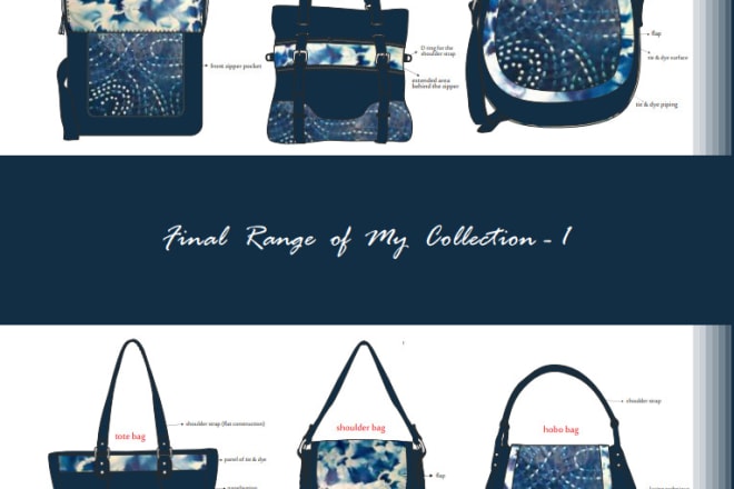 I will do concept based leather bags designing with technical sheets