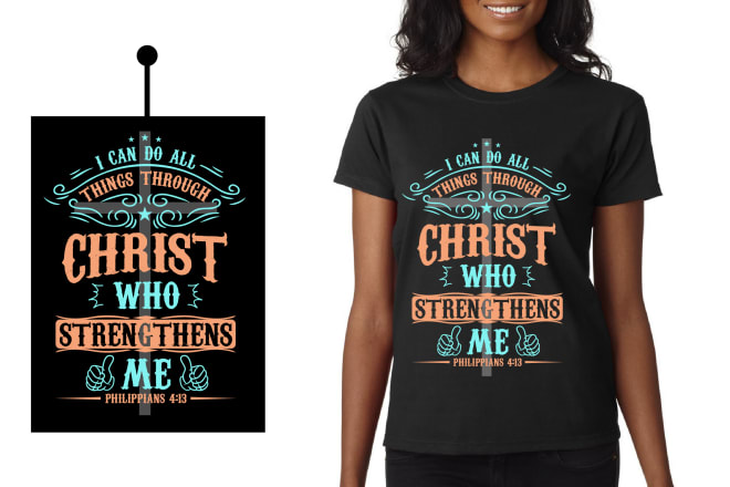 I will do create custom christian t shirt designs