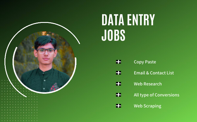 I will do data entry jobs for you