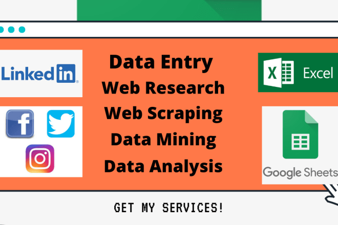 I will do data entry, web research and manual web scraping
