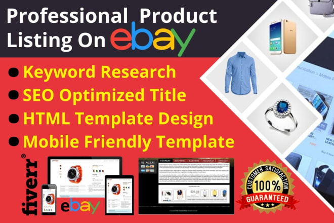 I will do ebay product listing and SEO ebay listing template design