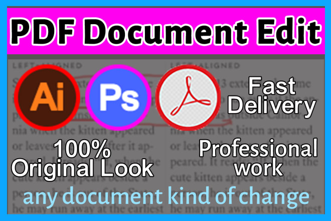 I will do edit pdf, document edit text change, and fillable pdf