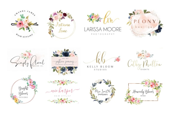 I will do floral logo or botanical and watercolor design