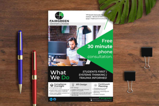 I will do flyer, poster, newsletter design
