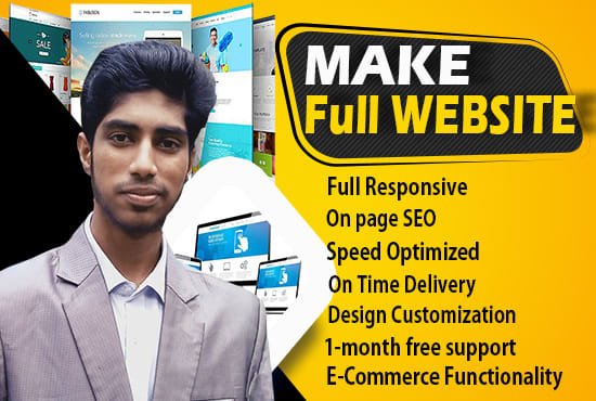 I will do full website creation with a unique design