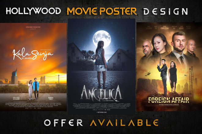 I will do hollywood type movie poster design photoshop editing and photo manipulating