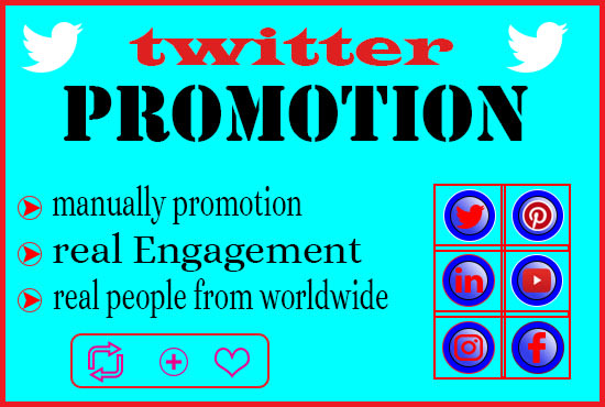 I will do manually twitter promotion and grow engagement