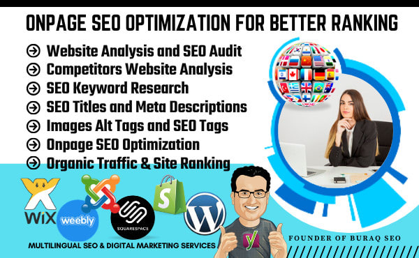 I will do on page SEO optimization for wordpress, wix, magento 2 and shopify store