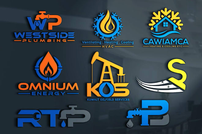 I will do plumbing heating cleaning air conditioning hvac oil gas logo