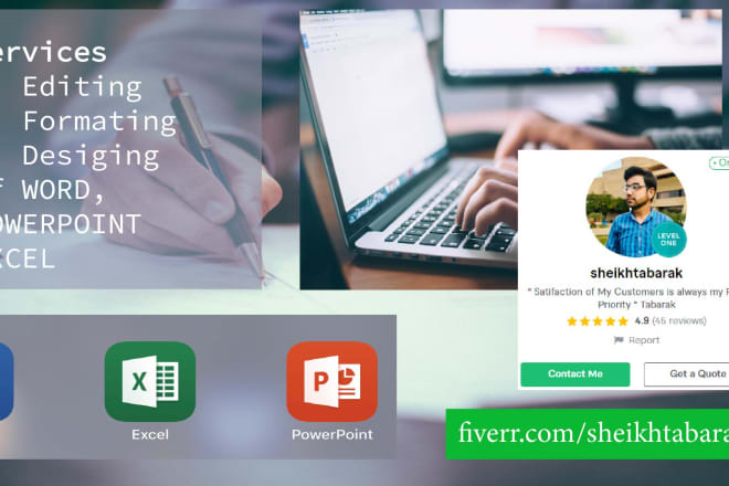 I will do presentations and typing work as your pro typist
