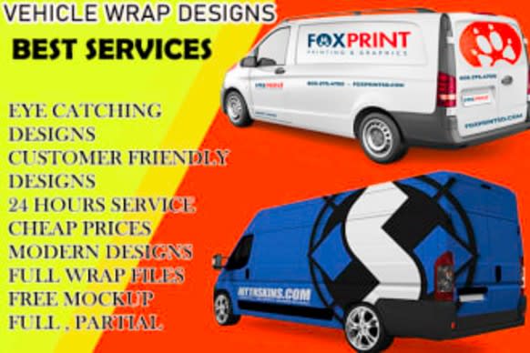 I will do professional car, truck, vehicle wrap, and sticker design