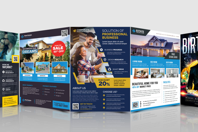 I will do promotional flyer design or real estate flyer design