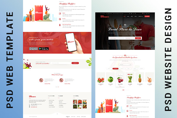 I will do psd web template or PSD website mockup design