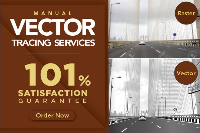 I will do raster to vector conversion or vector tracing work