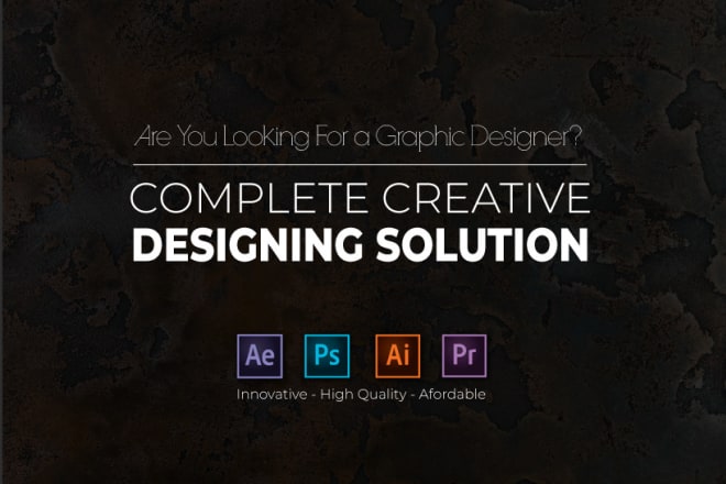 I will do work as graphic designer for you