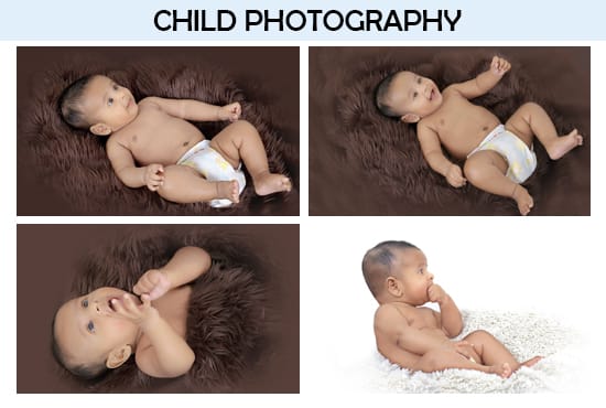 I will do your baby photo editing and creative in photoshop